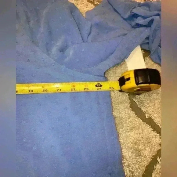 CeCe Split Neck Long Sleeve Clip Dot Tiered Babydoll Dress NEW - Picture 10 of 12